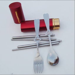 不锈钢心形三件套 创意勺子 韩式餐具套装 武汉不锈钢餐具厂家